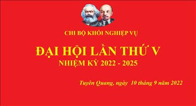Chi bộ Khối nghiệp vụ - Đảng bộ Công ty Thủy điện Tuyên Quang tổ chức thành công Đại hội chi bộ lần thứ V, nhiệm kỳ 2022 – 2025. 